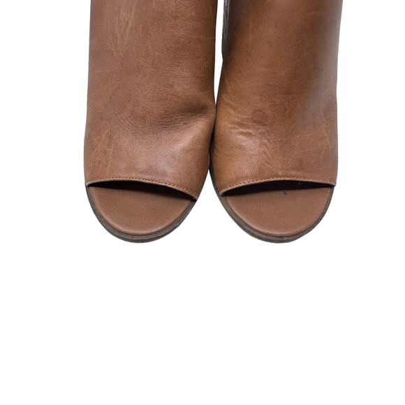 Steve Madden Talento brown leather peep toe heel size 8 - Picture 12 of 14